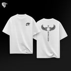 Eye of Horus Oversized Tee lifestyle shot – Gems of Egypt