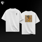 Nefertiti Tee back graphic detail – iconic blue crown pharaonic portrait – Gems of Egypt