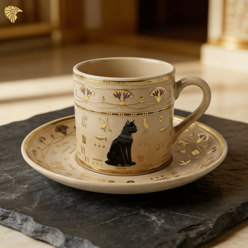 Bastet "Goddess" Espresso Cup and Saucer Set3