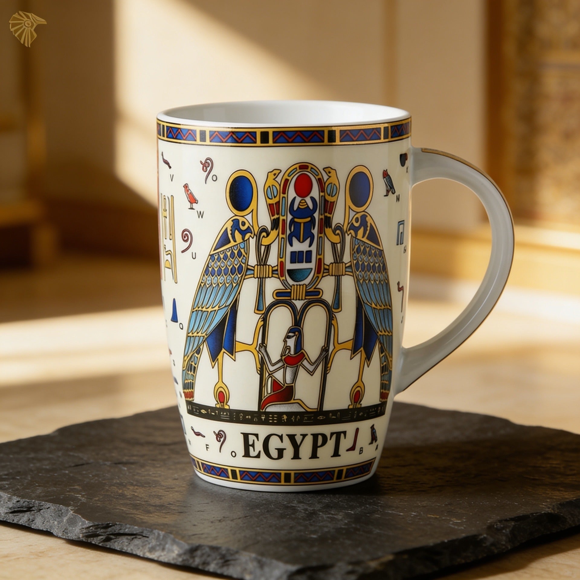 Royal Egyptian Hieroglyphic Ceramic Coffee Mug_3
