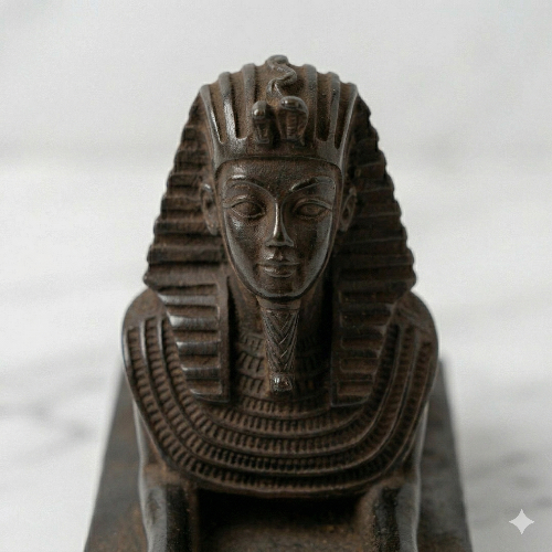 Royal Guardian Sphinx Statue – Antique Stone Finish
