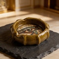 The Eye of Horus Hand-Painted Ceramic Ashtray – Antiqued Bronze Finish_3