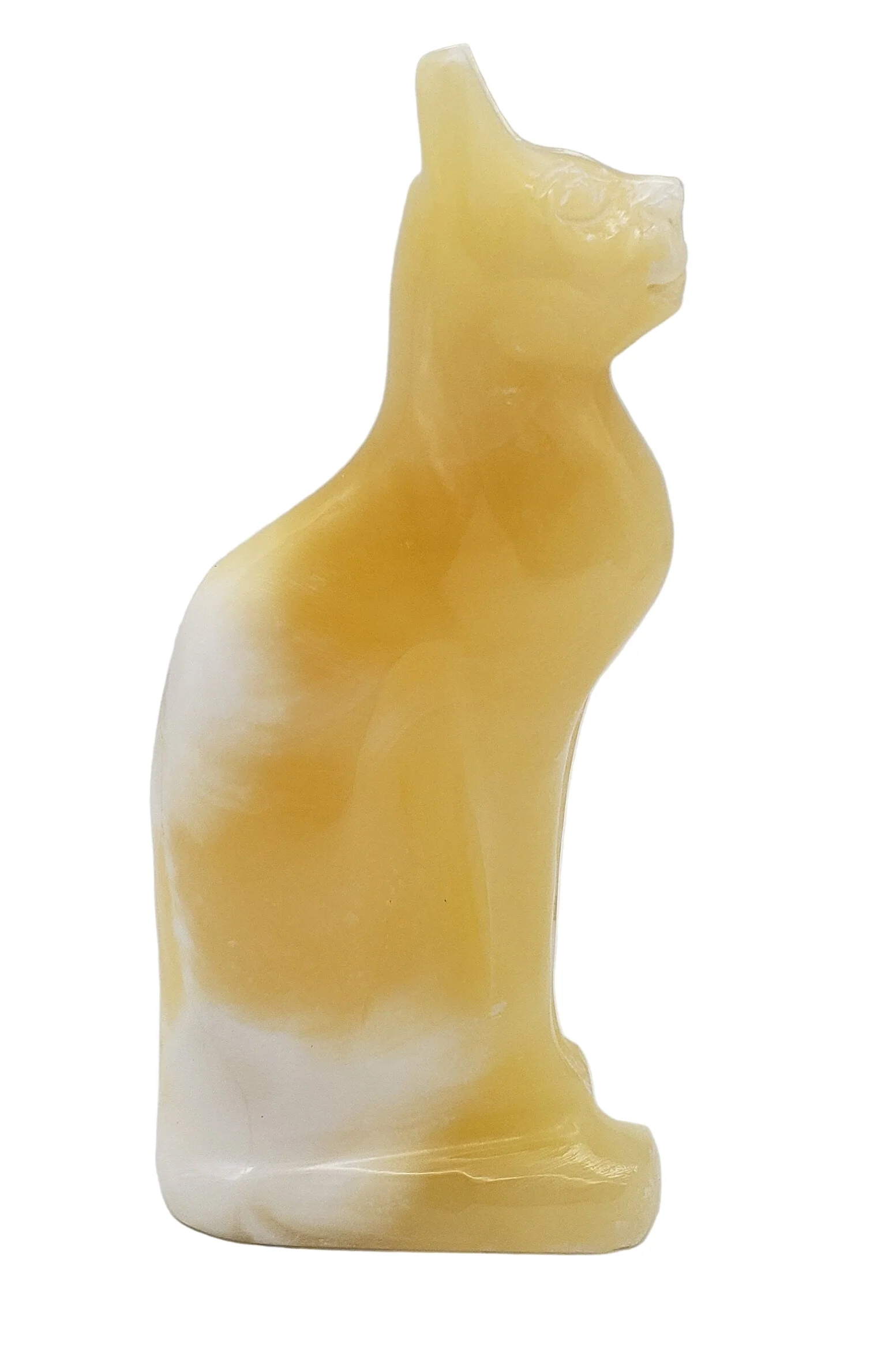 Egyptian Bastet Cat Alabaster Statue - Made In Egypt