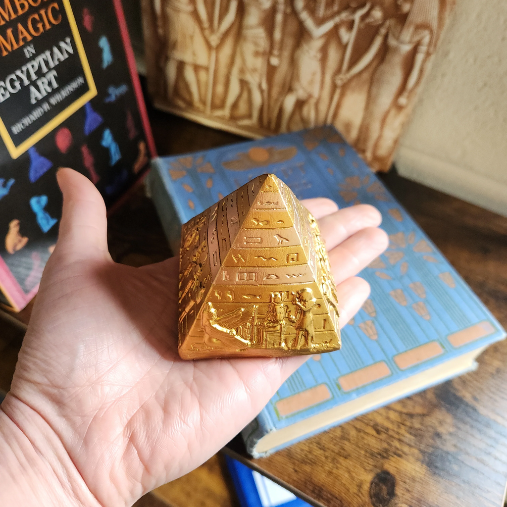 Egyptian Golden Pyramid Statue