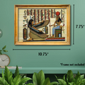 Hand-Painted Papyrus Maat & Isis - 7.75" x 10.75"