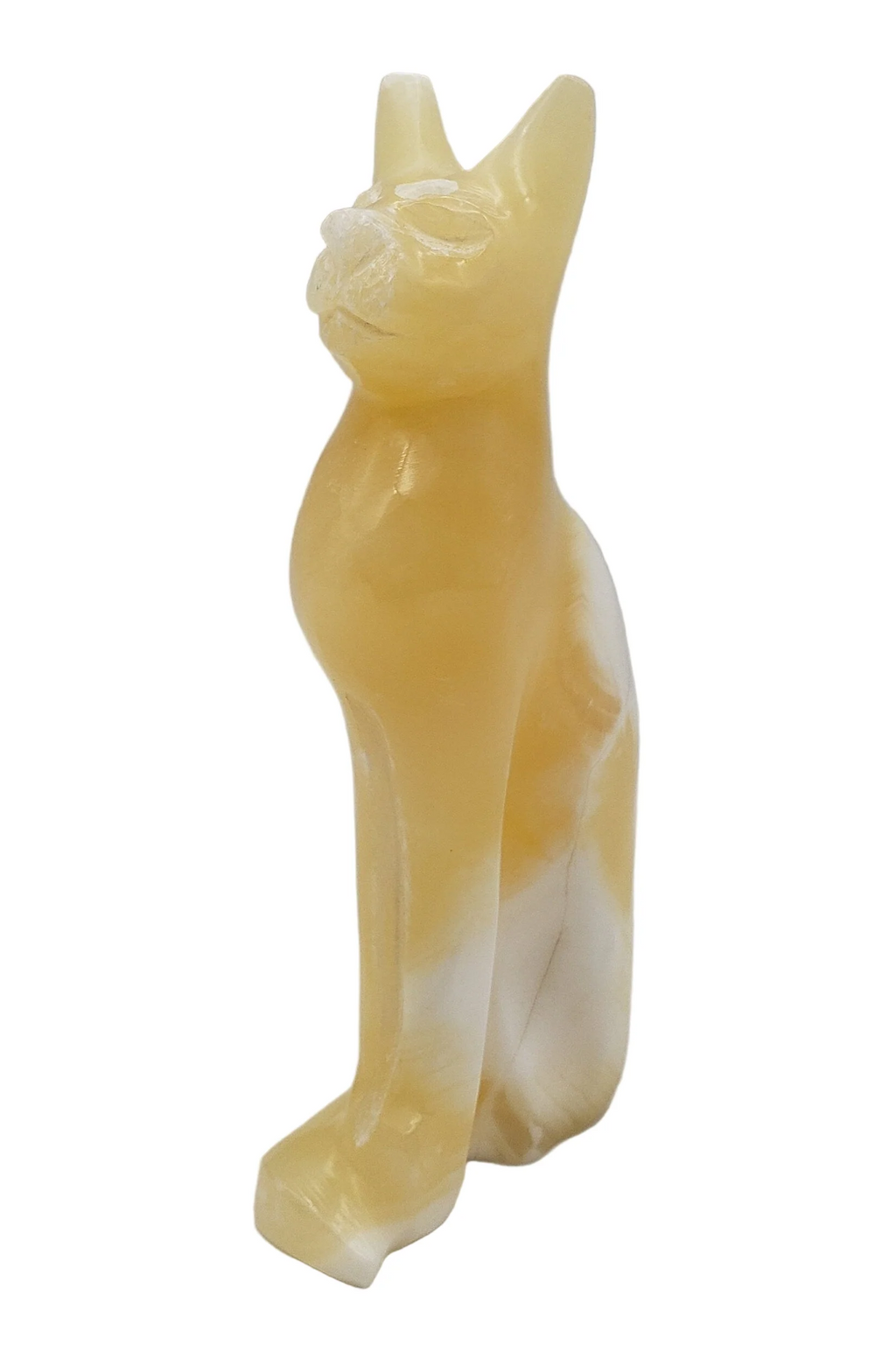 Egyptian Bastet Cat Alabaster Statue - Made In Egypt