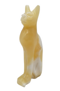 Egyptian Bastet Cat Alabaster Statue - Made In Egypt